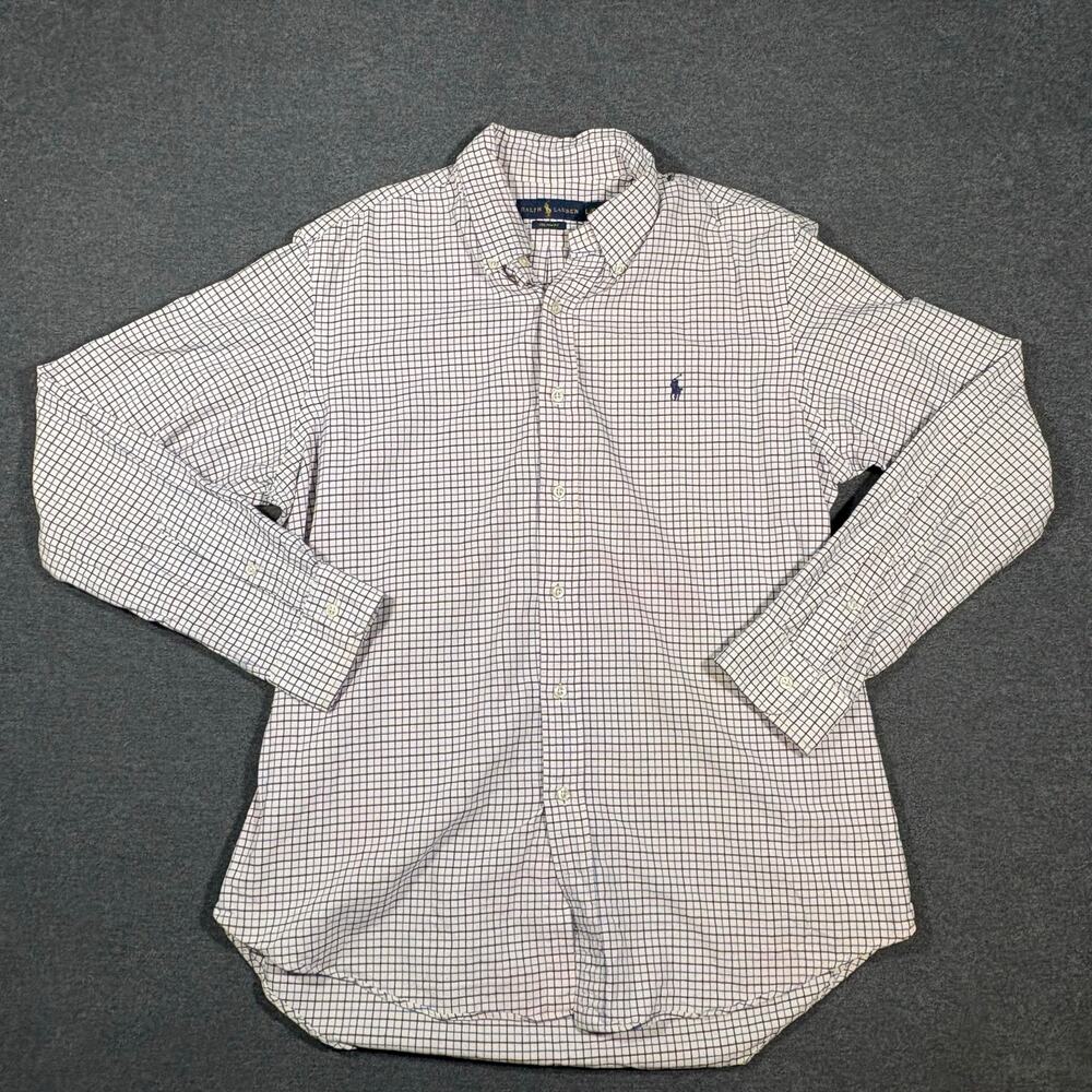 Polo Ralph Lauren Men’s L Plaid Button Down heavyweight Custom Fit shirt